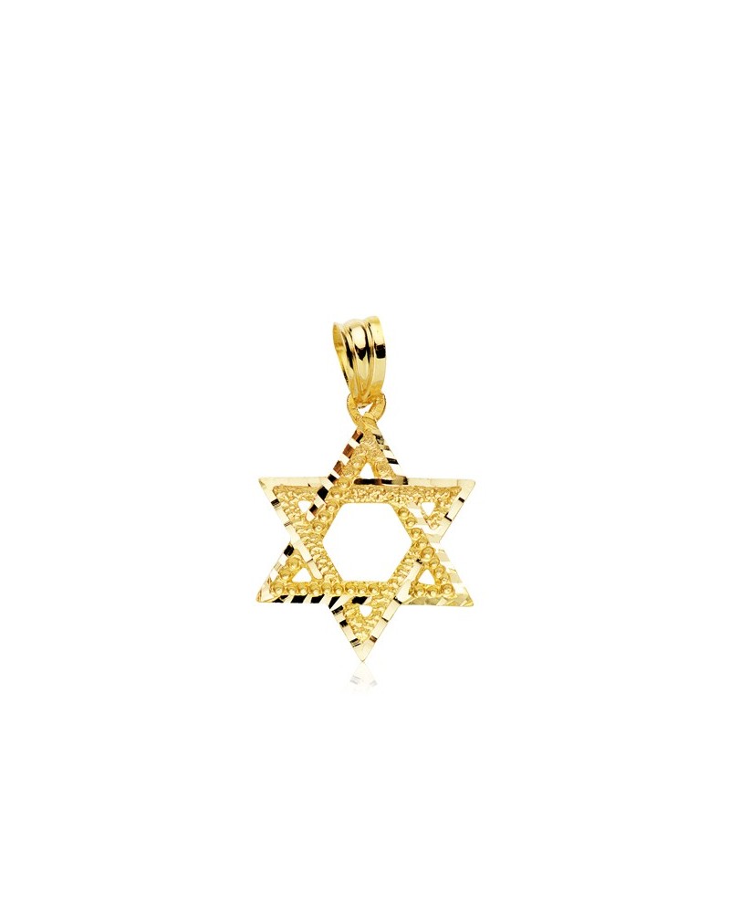 Colgante oro 18k Estrella de David 22x17mm