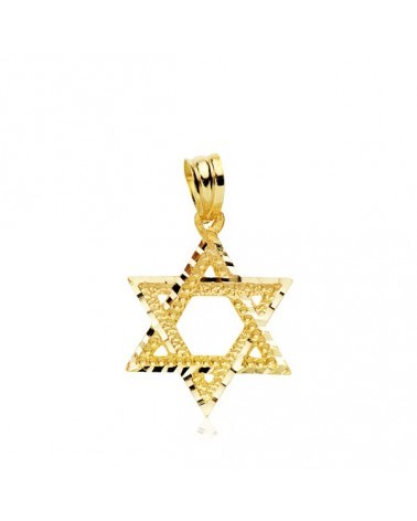 Colgante oro 18k Estrella de David 22x17mm