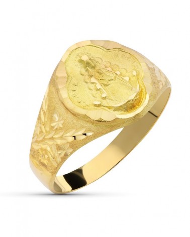 Sello oro 18k amarillo Virgen del Rocío niña 5 gramos