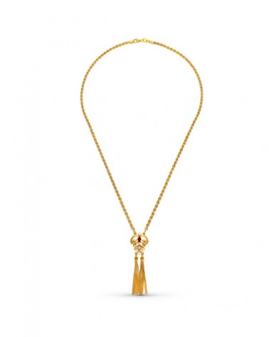 Gargantilla oro 18k amarillo rubí cordón 50cm