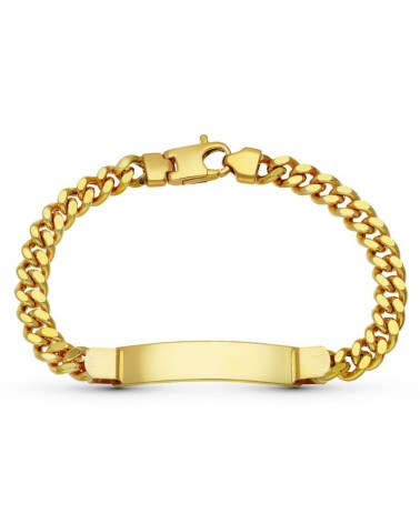 Esclava oro 18k barbada maciza peso aproximado 21,5 gramos