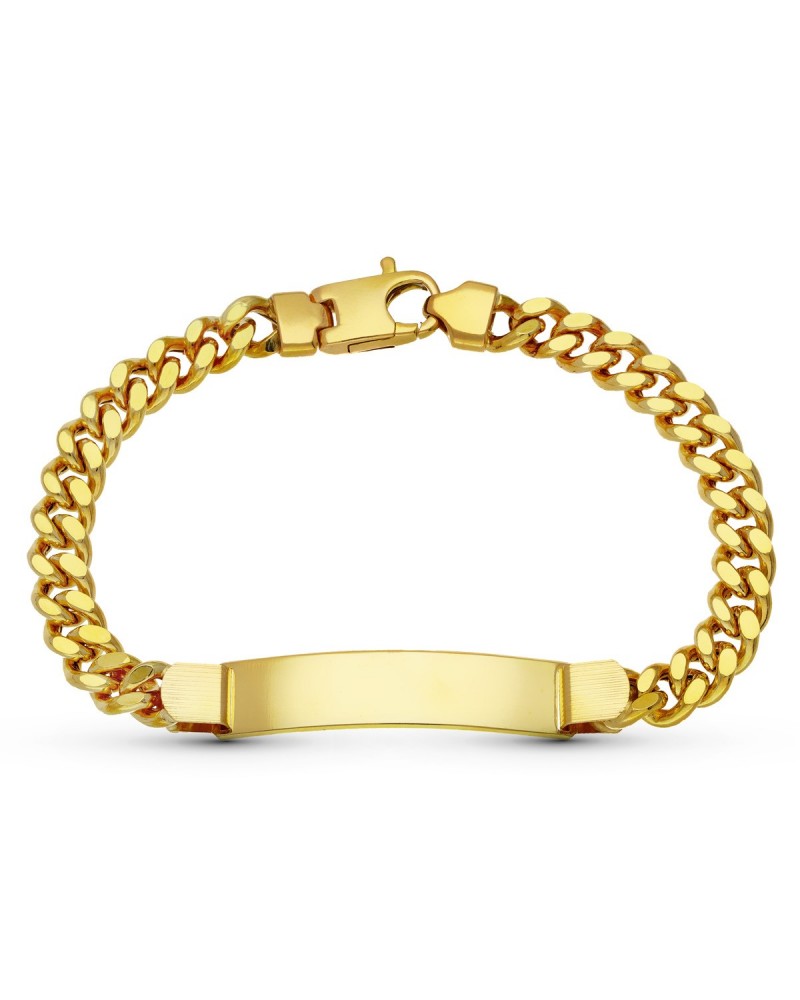 Esclava oro 18k barbada maciza peso aproximado 21,5 gramos