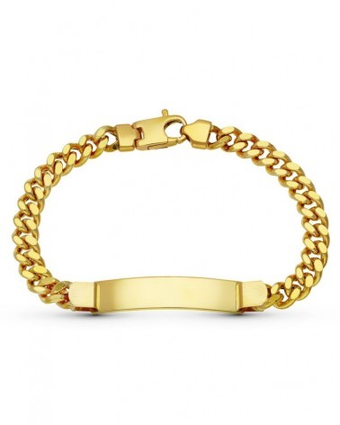 Esclava oro 18k barbada maciza peso aproximado 21,5 gramos
