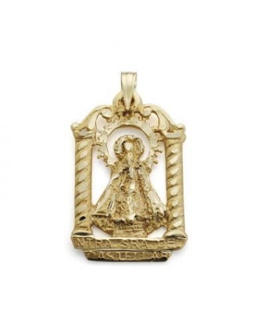 Medalla oro 18k Virgen de Castellar 27x18 mm