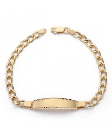 Pulsera esclava oro 18k barbada 18,5 cm