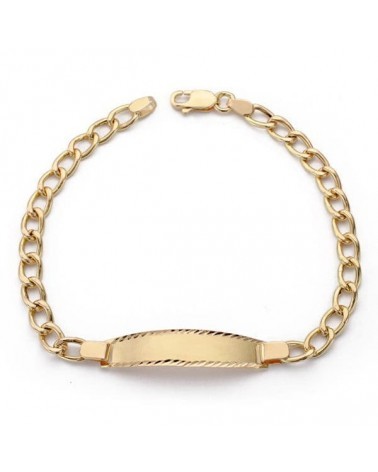 Pulsera esclava oro 18k barbada 18,5 cm