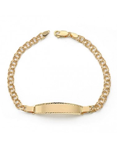 Pulsera esclava oro 18k cadena húngara 18 cm