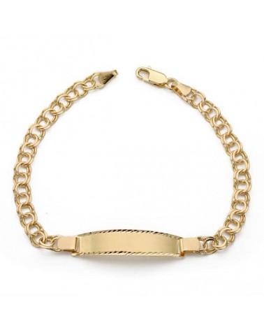Pulsera esclava oro 18k cadena húngara 20 cm