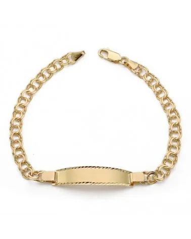 Pulsera esclava oro 18k cadena húngara 20 cm