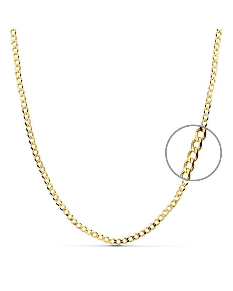 Cadena oro 18k barbada maciza 60 cm ancho 2,75 mm