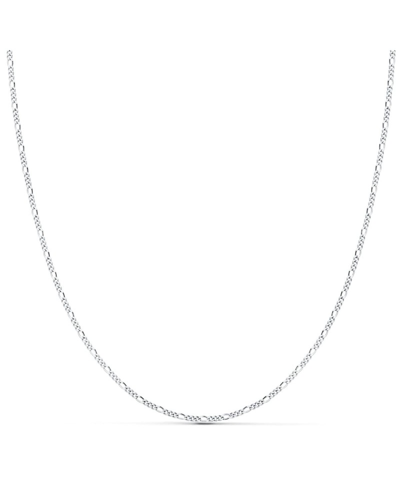 Cadena oro blanco 18k eslabón cartier 40 cm