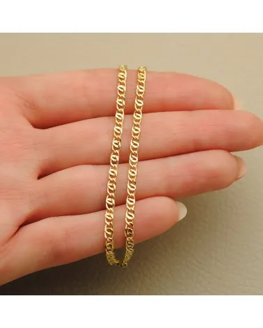 Cadena oro 18k ancla hueca 3 mm 50cm - foto 2