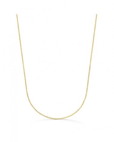 Cadena oro 18k rolo maciza 40 cm 1 mm