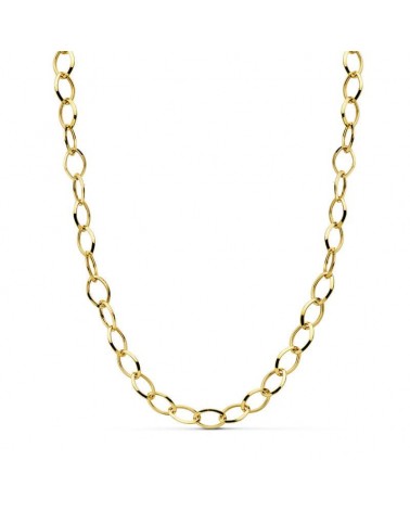 Collar oro amarillo 18k eslabones ovalados 44 cm