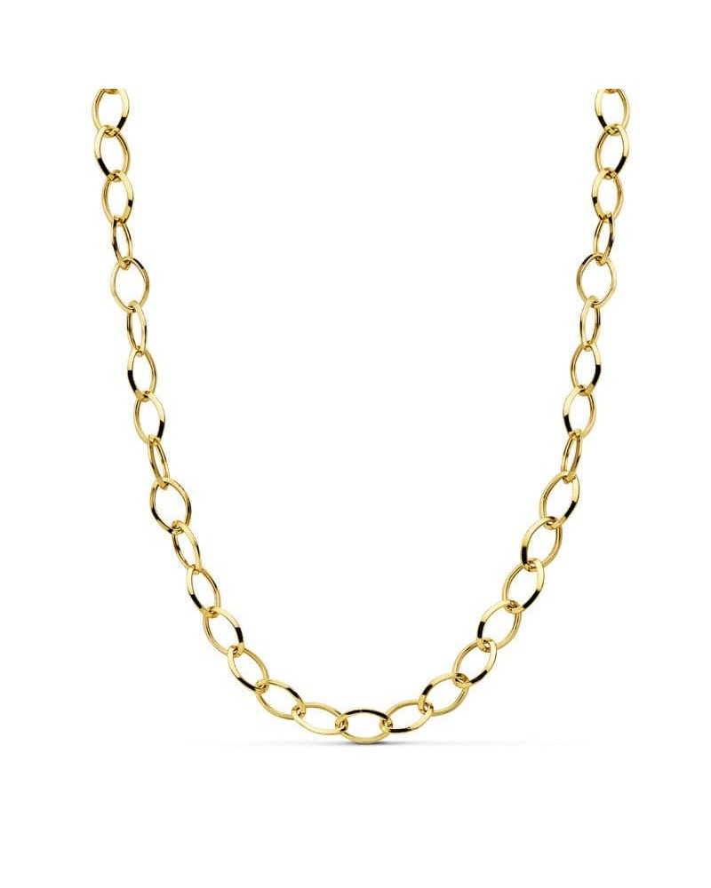 Collar oro amarillo 18k eslabones ovalados 44 cm