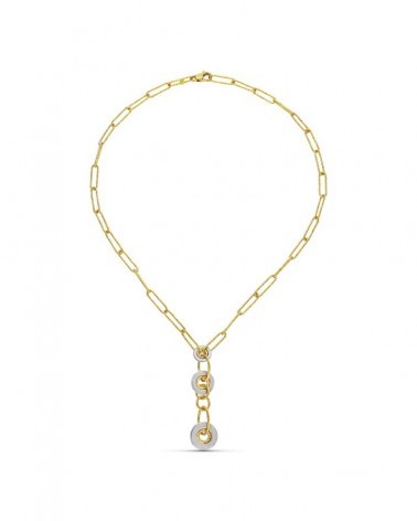 Gargantilla oro 18k bicolor motivo circular