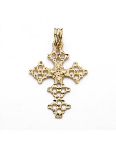 Cruz oro 18k amarillo Canjayar sin Cristo 31x22mm