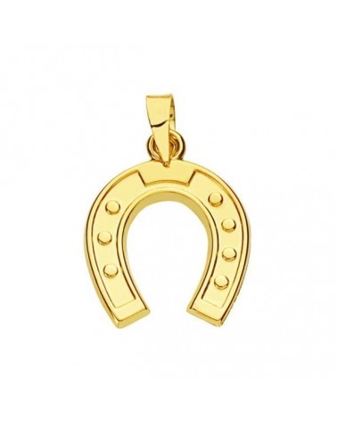 Colgante oro 18k herradura amuleto 20x15 mm