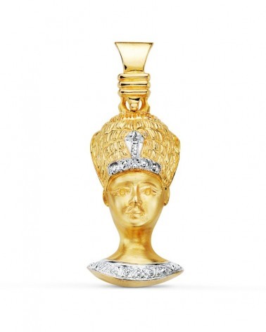 Colgante oro 18k bicolor sacerdote egipcio