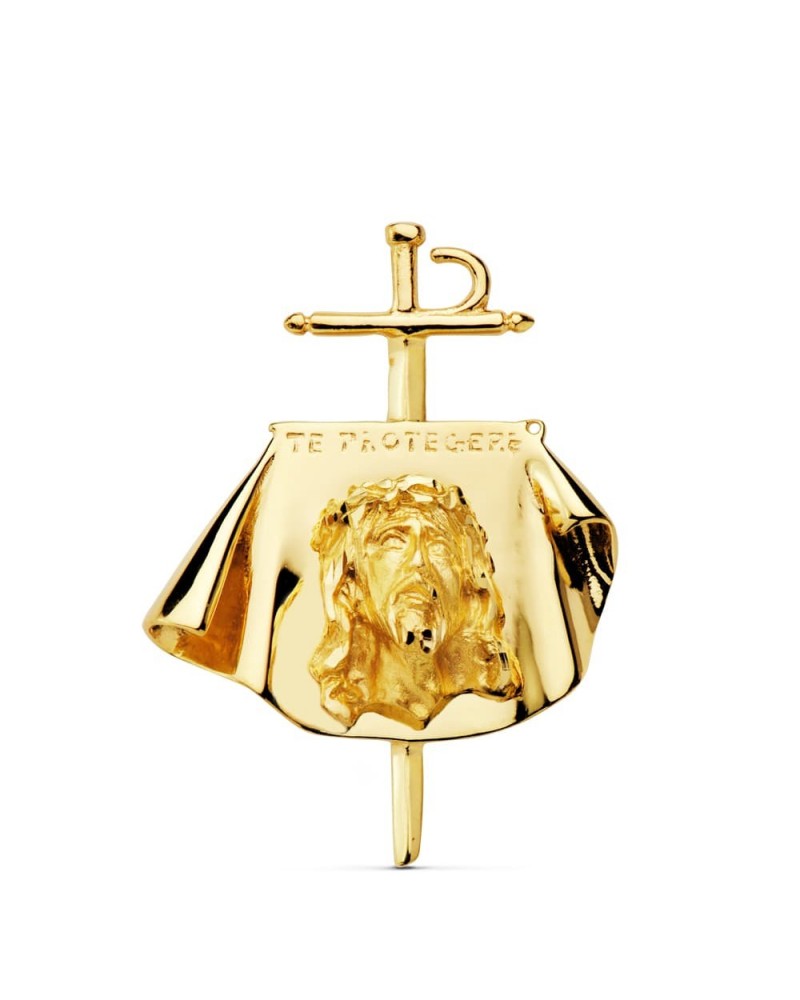Colgante oro 18k Cristo de Toreros 34x25 mm