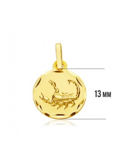 Colgante oro 18k horóscopo Escorpio 13mm