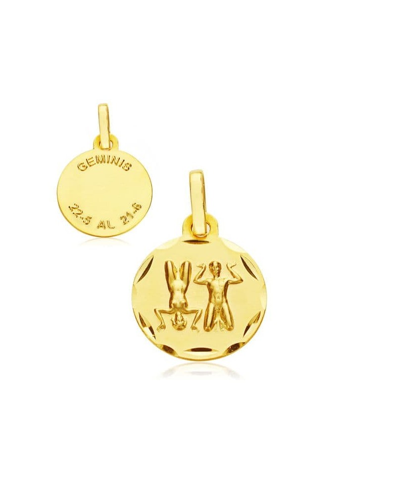 Colgante horóscopo Géminis oro 18k 13mm
