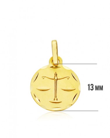 Colgante oro 18k horóscopo Libra 13 mm