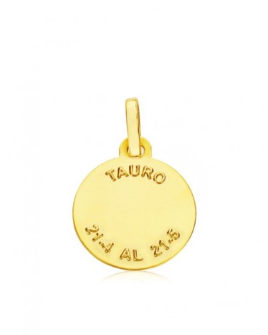 Colgante horóscopo Tauro oro 18k amarillo 13mm