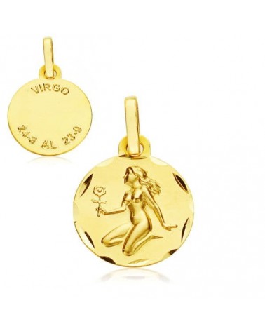 Colgante oro 18k horóscopo Virgo 13mm