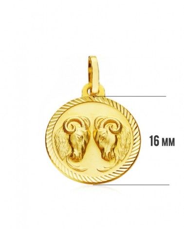 Colgante oro 18k horóscopo Aries 16mm