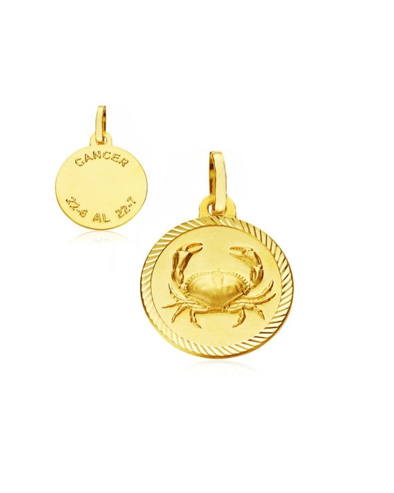 Colgante oro 18k horóscopo Cáncer 16 mm