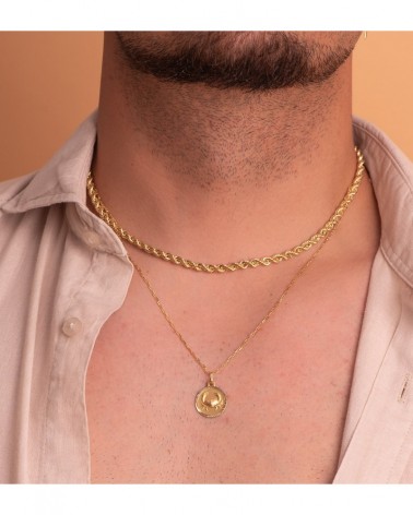 Colgante oro 18k horóscopo Cáncer 16 mm