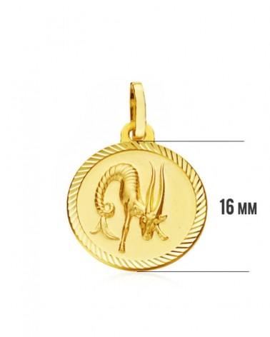 Colgante oro 18k horóscopo Capricornio 16mm