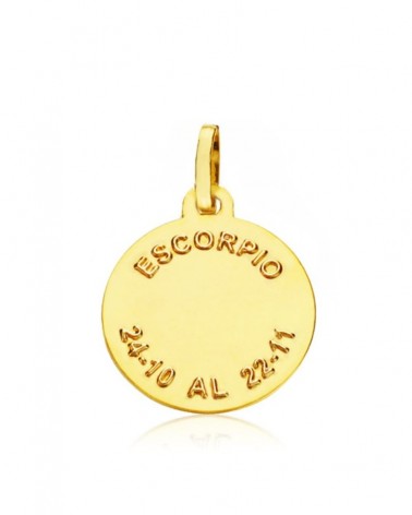 Colgante oro 18k horóscopo Escorpio 16mm