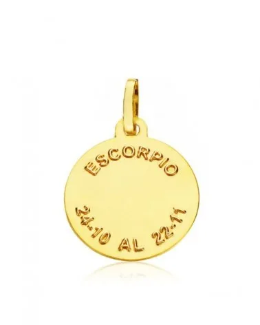 Colgante oro 18k horóscopo Escorpio 16mm