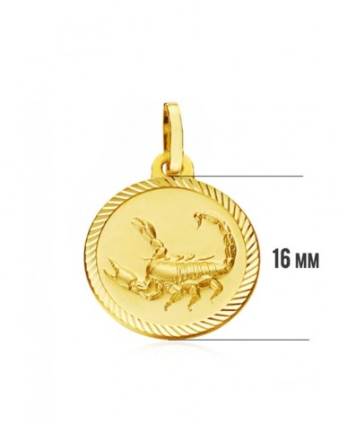 Colgante oro 18k horóscopo Escorpio 16mm