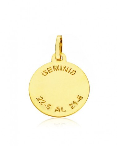 Colgante horóscopo Géminis oro 18k amarillo 16 mm