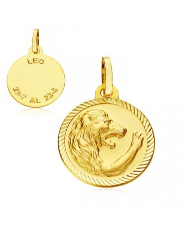 Colgante oro 18k horóscopo Leo 16mm