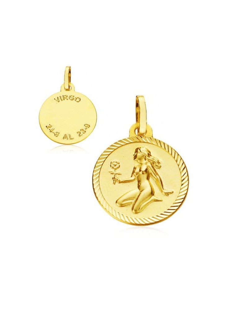 Colgante oro 18k horóscopo Virgo 16 mm