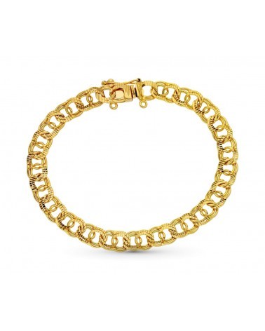 Pulsera oro 18k amarillo húngara 20,5 cm hombre