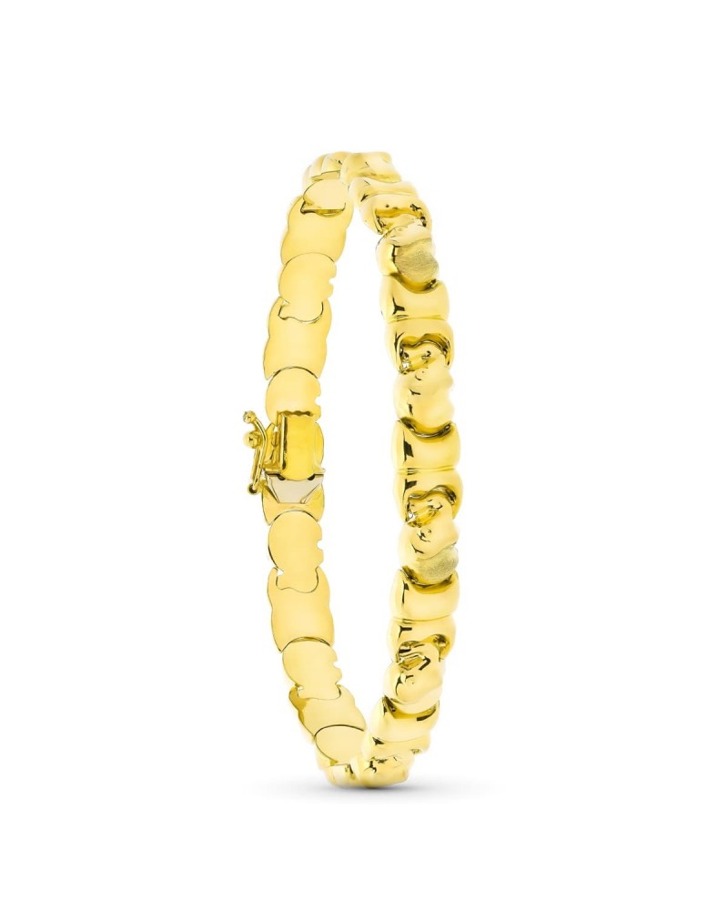 Pulsera oro amarillo 18k eslabones volumen 16 gramos