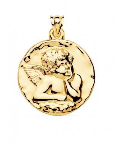 Medalla oro 18k angelito querubín 40mm