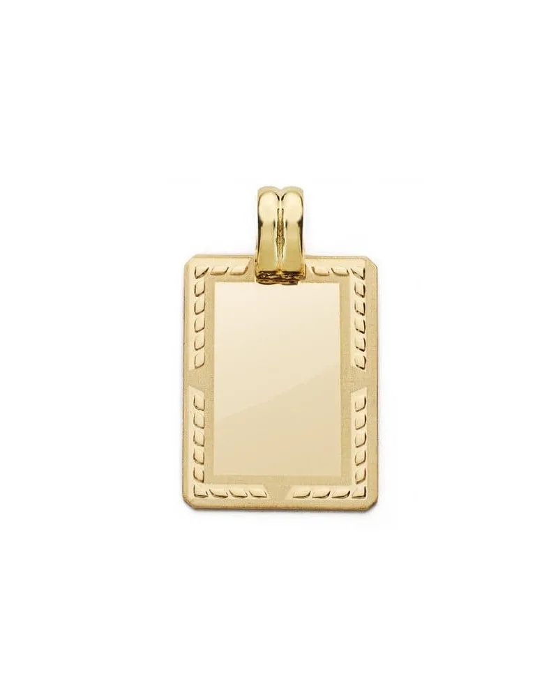 Chapa oro 18k rectangular grabable 24x17 mm 3,7 gramos