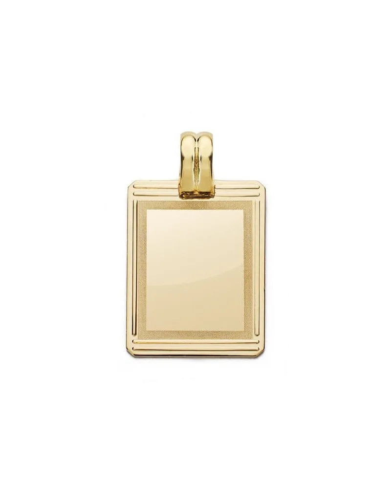 Placa oro 18k amarillo rectangular 24x17 mm