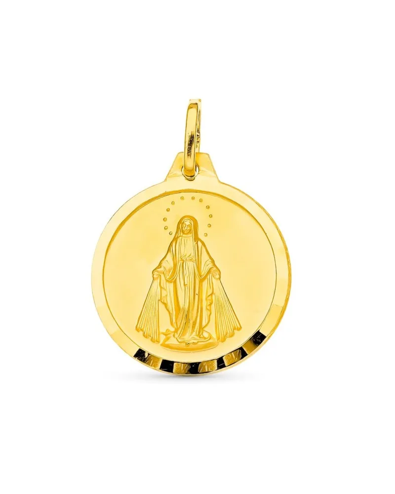 Medalla oro 18k Virgen Milagrosa 20mm