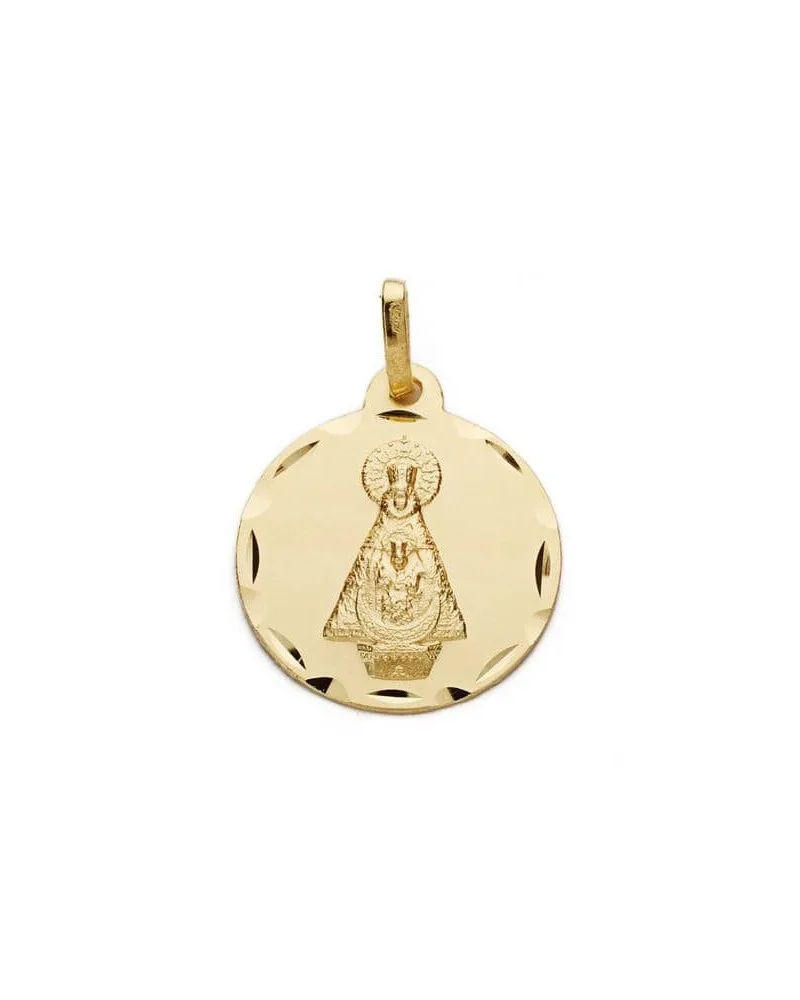 Medalla oro 18k Virgen de Tíscar tallada 22mm