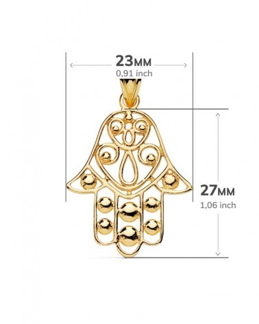 Colgante Mano de Fátima oro 18k amarillo 27x23mm