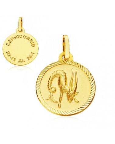 Colgante oro 18k horóscopo Capricornio 20 mm
