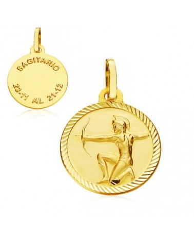 Colgante oro 18k horóscopo Sagitario 20mm