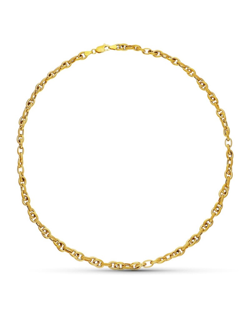 Gargantilla oro amarillo 18k eslabones huecos 43cm